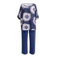 thumbnail image 5 of Ensemble d'Été Deux Pièces pour Femmes, Ensemble d'Été à Imprimé, T-Shirt à Manches Courtes à Col Rond + Pantalon à Double Poche, Ensemble Grande Taille en Liquidation, 5 of 5