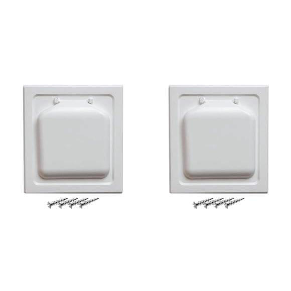 WUSUOWEI 2 Pcs Capuchon Durable Blanc pour Évent,7x7inch,Capuchon Durable pour Évents de Sécheuse,Durable et Pratique,Installations Simples pour Améliorer la Ventilation Garder l'Espace Propre,Capuchon d'Évent de Sécheuse,Capuchon d'Évent de Sécheuse de Porte
