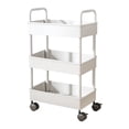 thumbnail image 1 of Aodebiao Slim Rolling Storage Cart, 3 Tier Bathroom Storage Organizer Laundry Room Utility Cart Mobile Shelving Unit, Multi-Purpose for Kitchen Office Bathroom Laundry Narrow Places, 1 of 6
