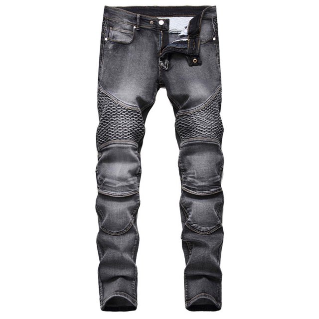 Birdeem Mens New Fashion Have Pockets Button Zipper Personality Denim Trend Jeans