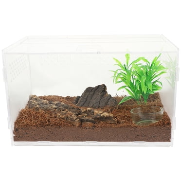 Terrarium en Acrylique pour Reptiles, Boîte d'Élevage de Reptiles en Acrylique, Cage de Terrarium Transparente, Réservoir pour Petit Reptile