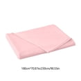 thumbnail image 3 of Fiudx Pink Solid Color Bed Sheet | 180X230Cm Queen Size | Soft Polyester Fabric | Easy Wash & No Fade | Right Angle Design for Secure Fit | 1 Piece Home Bedding, 3 of 6