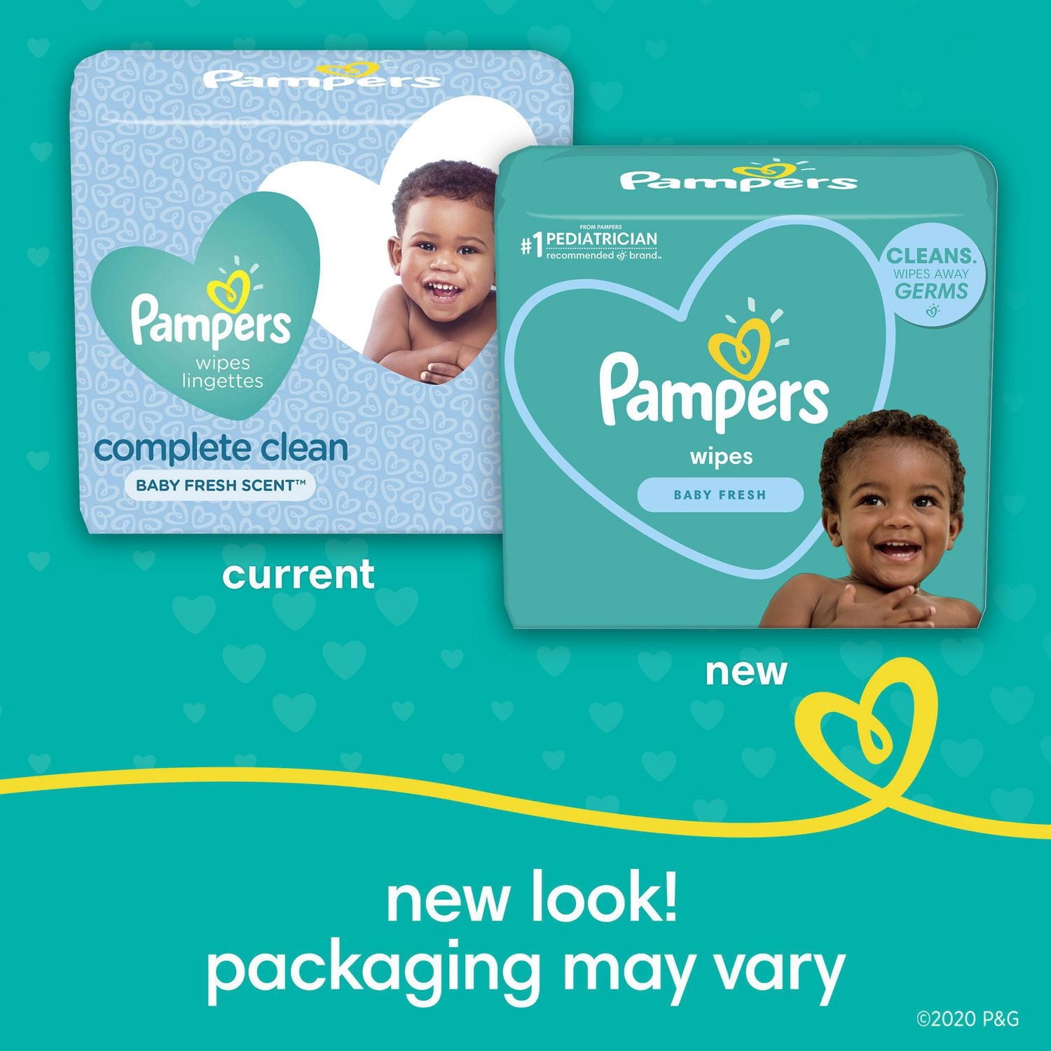 Pampers Complete Clean Lingettes pour Bébés - Parfum Frais. 1 Paquet à Couvercle Rabattable (72 Lingettes au Total)