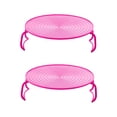 thumbnail image 2 of Ynlkorvg Rack 2 Pack Microwave Folding Tray Microwave Stacker Cooker 2 Tier Microwave Plate Stacker Microwave Heating Layered Tray With Foldable Handles For Bowls Water Cups, 2 of 8