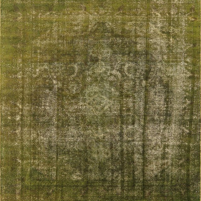Ahgly Company Tapis d'Intérieur Lavables à la Machine Carrés Industriels Modernes Hazel Espace Vert, 5' Carré