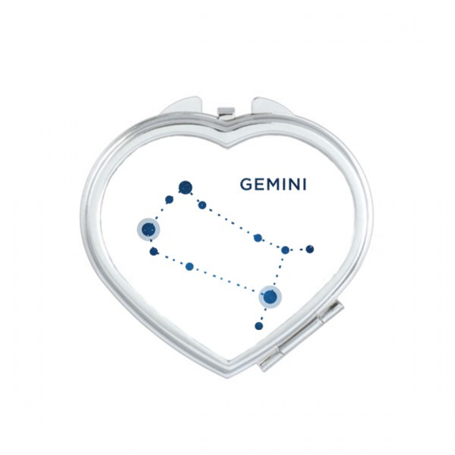 Geni Constellation Sign Zodiac Heart Mirror Travel Magnification Portable Handheld Pocket Makeup