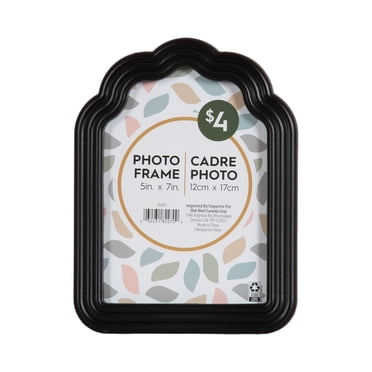 DesignOvation Wiggle 5" x 7" Black Arch Tabletop Picture Frame