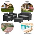 thumbnail image 3 of Costway 4PCS Patio Sofa Loveseat Cushioned Made In Italy Gray, 3 of 9