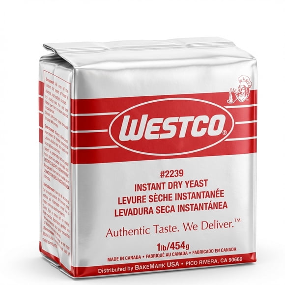 Westco Levure Sèche Instantanée, 454 G/(1 lb) – Levure de Cuisson à Action Rapide pour Pain, Pâte et Croûtes de Pizza