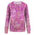 thumbnail image 4 of DPTALR Chandail à Col Rond Imprimé pour Femmes, Manches Longues, Blouse Confortable, 4 of 5