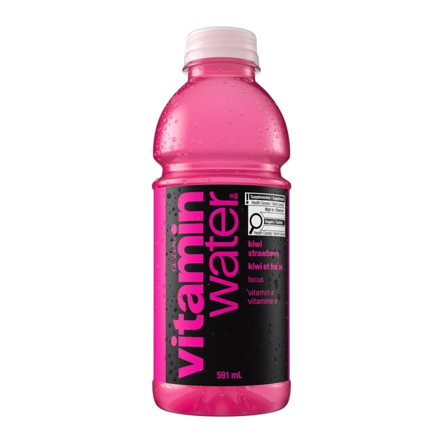 vitaminwater Focus Kiwi Strawberry Nutrient Enhanced Flavored Water Beverage, 591 mL Bottle