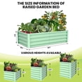 thumbnail image 4 of EDTara Galvanized Raised Garden Bed, Large Outdoor Planter Box with Open Base & Safety Edge, Rustproof Steel for Vegetables, Flowers, Herbs, 4 of 9