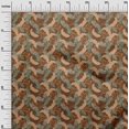 thumbnail image 3 of oneOone Polyester Spandex Orange Fabric Tropical Leaf Sewing Craft Projects Fabric Prints By Yard 56 Inch Wide, 3 of 5