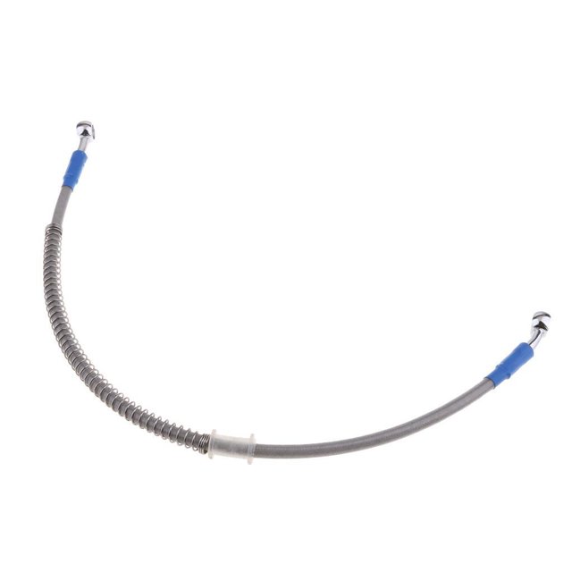VONKY Motorcycle Brake Oil Hose Line Pipe Fitting Stainless Braided Steel Silver 70cm 1Set
