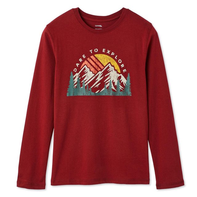 T-shirt à manches longues avec imprimé graphique George pour garçons