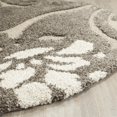 thumbnail image 3 of Safavieh Florida Shag Collection SG464-7913 Tapis Rond Fumée et Beige (5 Pieds Diamètre), 3 of 3