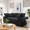 thumbnail image 1 of Modway Commix 2 Piece Down Filled Overstuffed Sectional Sofa Set in Black, 1 of 10