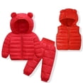 thumbnail image 1 of RXIRUCGD Boys' And Girls' Winter Lightweight Jacket Set( Red, Size:3-4 Years ), 1 of 3