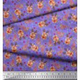thumbnail image 2 of Soimoi Purple Rayon Fabric Christmas Theme Party Decor Fabric Printed Yard 42 Inch Wide, 2 of 3