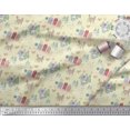 thumbnail image 2 of Soimoi Georgette Viscose Fabric House,Tree & Dog Clip Art Decor Fabric Printed Yard 42 Inch Wide, 2 of 3