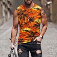 thumbnail image 1 of EGNMCR Débardeurs Homme Nouvelle Mode Décontractée Débardeur Sans Manches pour Homme Col Rond Imprimé Hawaïen Sport Col Rond, 1 of 5