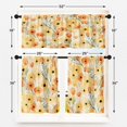 thumbnail image 5 of Watercolor Floral Kitchen Curtains Yellow Window Curtains Valance and Tier Set 36 Inch, Farmhouse Flowers Rod Pocket Short Tier Curtain, Rustic Small Cafe Curtains for Kitchen Decor, 5 of 5