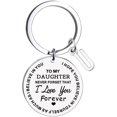 thumbnail image 1 of CHUANK Clearance To My Daughter Message Keychain Stainless Steel Initial Last Name 26 Letter Family Inspirational Keychain Gift, 1 of 2