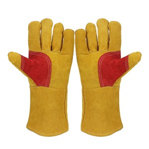 Gants de travail Soudeur en cuir ignifuge Gants anti-chauffage Gants pour la sécurité de travail pour le soudage Gants métalliques de protection pour le soudure, Grand choix