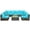 Turquoise, variant on Costway 7PCS Patio Rattan Furniture Set Sectional Sofa Garden Black Cushion