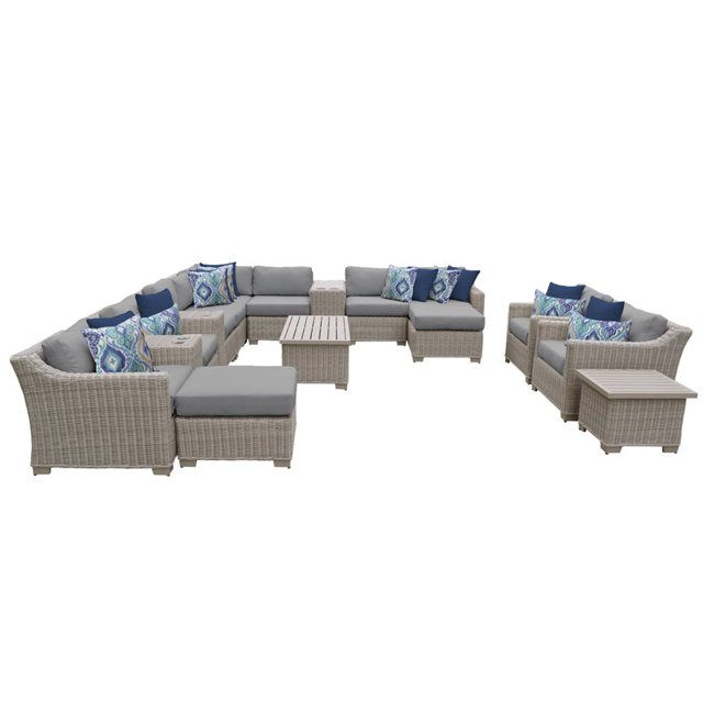 Coast 17 Piece Outdoor Wicker Patio Furniture Set 17a