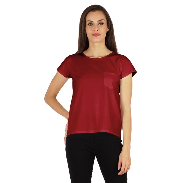 Inkmeso Solid Short Sleeve Basic T-Shirt For Womens Patch Pocket Casual Summer Basic Top