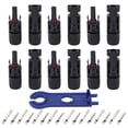 thumbnail image 2 of Solar Photovoltaic Connector, 12PCS Solar Panel Cable Connector Copper Tinned Pins High Temperature Resistance PPO Built In Lock With Wrench For Industry 1000V 30A,1000V 45A,1500V, 2 of 8