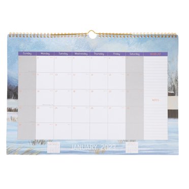 Miangastore Hanging Wall Calendar for Home Large Calendar Sky-blue Simple 1Set