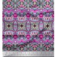 thumbnail image 1 of Soimoi Modal Satin Fabric Geometric & Paisley Decorative Print Fabric by Yard 42 Inch Wide, 1 of 2