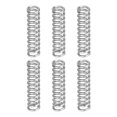 thumbnail image 1 of Uxcell 6Pack Compression Springs, 1mm Wire Diameter x 6mm OD x 25mm Length Stainless Steel Extension Spring, Silver, 1 of 5