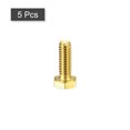 thumbnail image 3 of Unique Bargains Brass Hex Bolts, 1/4-20x3/4' 5 Pack Fully Thread Grade 4.8 Machine Screws, 3 of 4