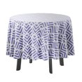 thumbnail image 1 of Vargottam Indoor/OutdoorRoundTablecloth 58 InchRoundTableau ImperméablePatioTableCoupes,Printemps/ÉtéPour Backyard CircularTable/Bbqs/Picnic -Lilas, 1 of 1