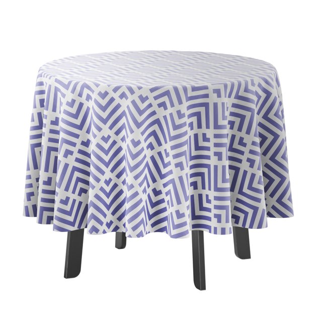 Vargottam Indoor/OutdoorRoundTablecloth 58 InchRoundTableau ImperméablePatioTableCoupes,Printemps/ÉtéPour Backyard CircularTable/Bbqs/Picnic -Lilas