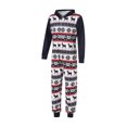 thumbnail image 2 of Faithtur Pyjama une Pièce à Capuche Parent-Enfant avec Fermeture Éclair Imprimé de Noël Mignon, 2 of 9