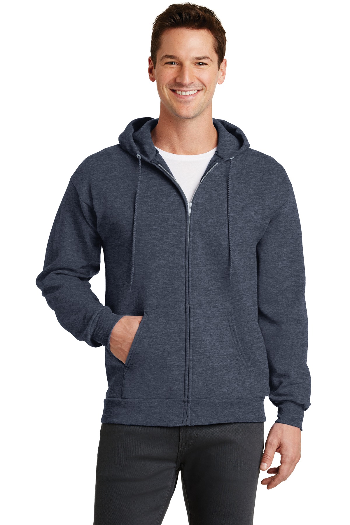 Port & Company Men's Classic Full-Zip Hooded Sweatshirt PC78ZH
