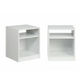 thumbnail image 3 of Mainstays Open Shelf Nightstand, Set of Two, White, 3 of 8