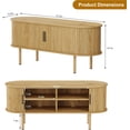 thumbnail image 1 of AKDSteel 47.2" Tv Cabinet With Storage And Sliding Doors, Wood Media Console Table For Tvs Up To 80 Inches, Modern Entertainment Center For Living Room, Bedroom, Or Hallway, 1 of 7