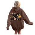 thumbnail image 1 of WEAIXIMIUNG Sweat à Capuche pour Femmes Mode Décontractée Lettres Imprimées devant et derrière Sweat à Capuche Décontracté Ample, 1 of 7