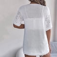 thumbnail image 4 of Timegard Womens Summer Tops Short Sleeve Hollow out Cover up Boho Open Front Knitted Cardigan Beach Wear, 4 of 7