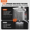 thumbnail image 2 of VEVOR Outdoor Solar Heated Shower, 10.57 Gallon Poolside Shower Kit with 2 Shower Head and Foot Shower Tap, Handheld/Hanging Two Modes Fast Assembly for Outdoor Backyard Poolside Beach Spa, 2 of 9