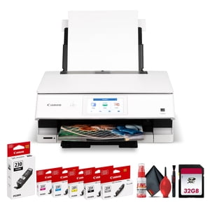 Canon PIXMA TS8820 Imprimante sans fil, meilleur pour l'impression photo à domicile, copie et balayage, blanc (modèle international)