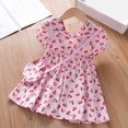 thumbnail image 1 of LOVZFMLL Jupe Princesse à Nœud pour Filles, Été, Manches Courtes, Volants, Dentelle, Col Rond, Broderie, en Maille, 1 of 8
