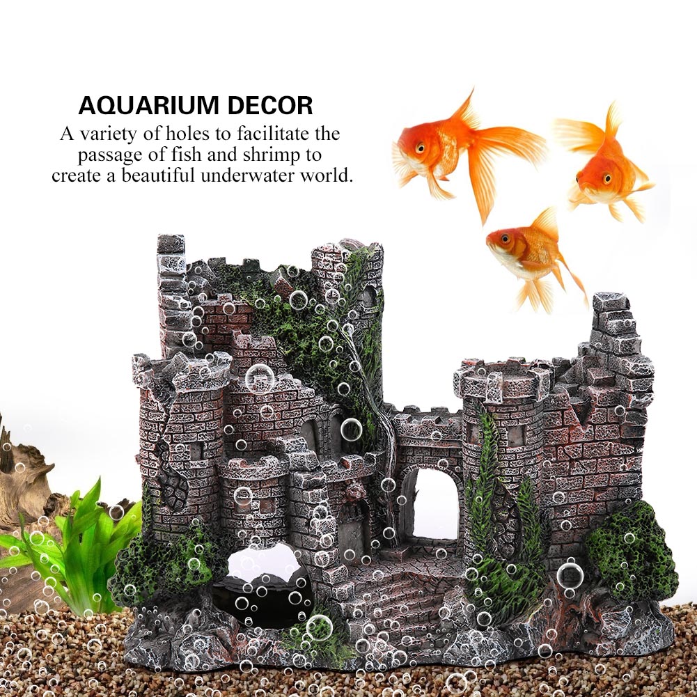 Fish Tank Hide House Resin Aquarium Decor , Cave Landscaping Decoration Aquarium Decor , for Shrimp Hiding Aquarium for Fish Tank Accessories