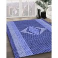 thumbnail image 3 of Ahgly Company Machine Washable Indoor Rectangle Transitional Sky Blue Area Rugs, 3' x 5', 3 of 7
