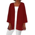 thumbnail image 2 of Women'S Cardigans,Lightweight Front Open Cardigan For Women Summer Clearance,Open Front Breathable Cardigans,Womens Summer Fall Solid Color Cardigan Long Sleeve Loose Cover Up Casual Blouse Tops, 2 of 5